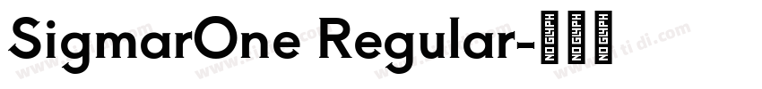 SigmarOne Regular字体转换